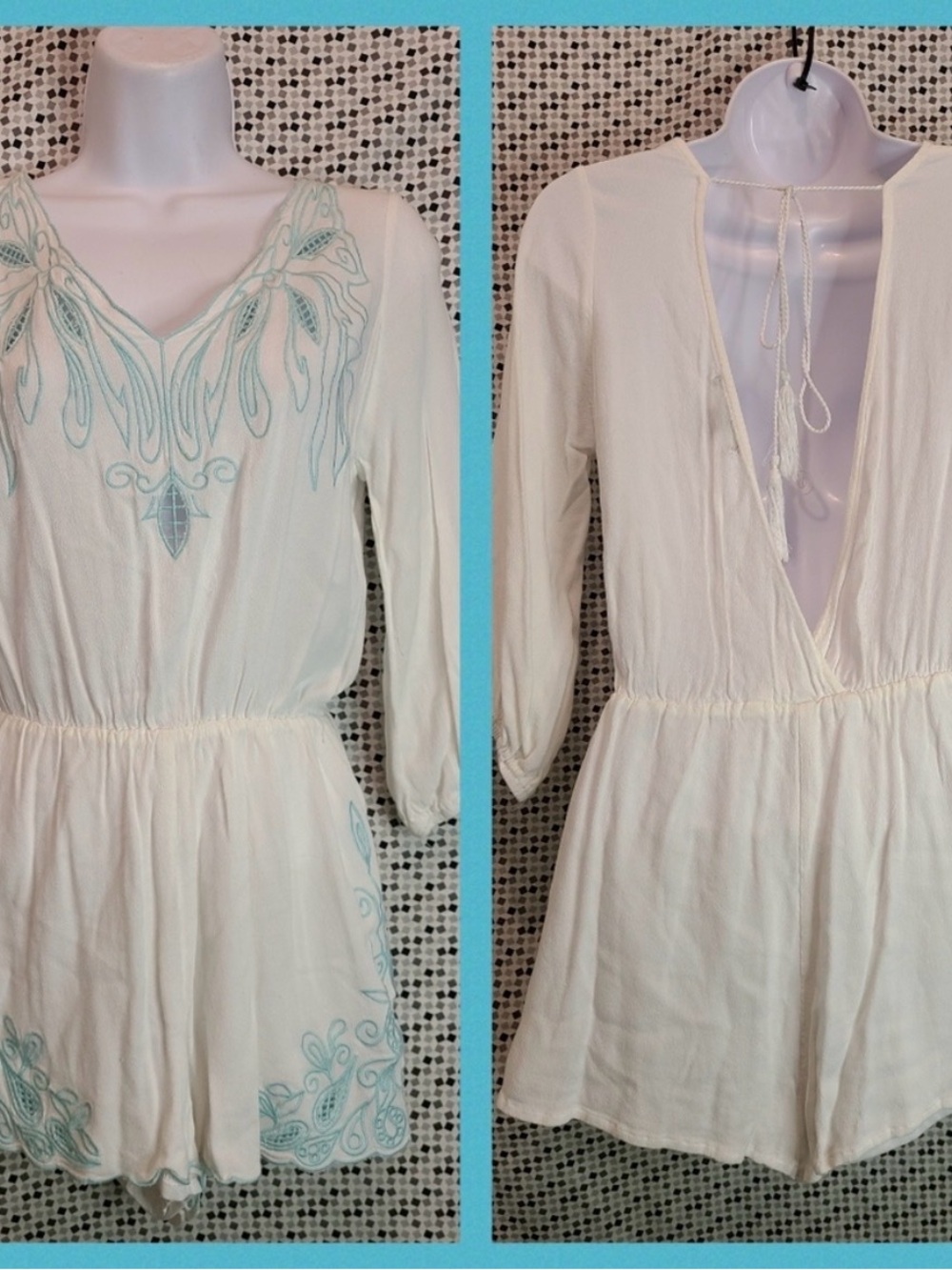 Forever 21 Pretty Embroidered
Romper Size Sm